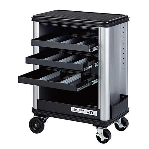 エスコ EA956AB-4 670x420x900/3段 ツールステーション(シャッター付) 1台 (ご注文単位1台)【直送品】