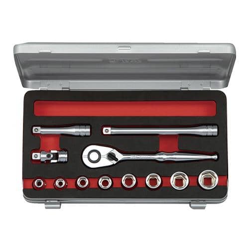 エスコ EA618P-7 3/8DR ソケットレンチセット 1セット （ご注文単位1セット）【直送品】