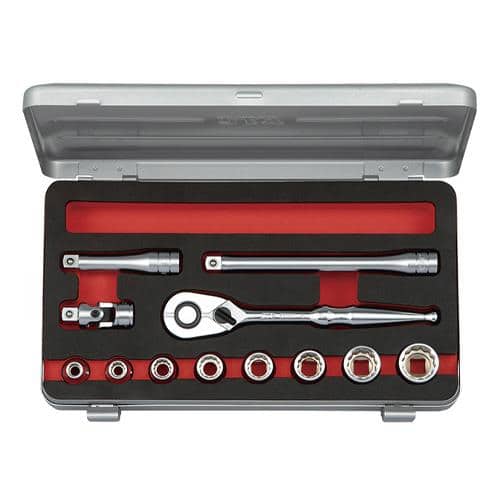 エスコ EA618P-6A 3/8DR ソケットレンチセット 1セット （ご注文単位1セット）【直送品】