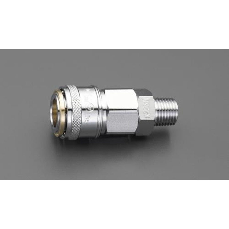 エスコ EA140DP-2 R1/4”雄ねじカップリング(ワンプッシュ) 1個(ご注文単位1個)【直送品】