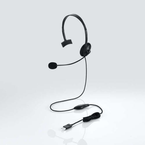 エスコ EA763BC-115A 1.8m USBヘッドセット(オーバーヘッドタイプ/片耳) 1個 （ご注文単位1個）【直送品】