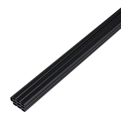 エスコ EA947JC-45A 16mmx2.0m テープ付モール(プラスチック/黒/10本) 1袋 （ご注文単位1袋）【直送品】