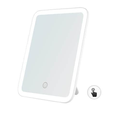 エスコ EA724YG-96 180x232mm スタンドミラー(LED/USB・単3兼用 1個 (ご注文単位1個)【直送品】