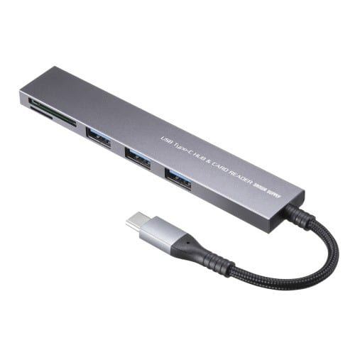 エスコ EA764AD-102B [3ポート] USB2.0ハブ(カードリーダー付) 1個 （ご注文単位1個）【直送品】