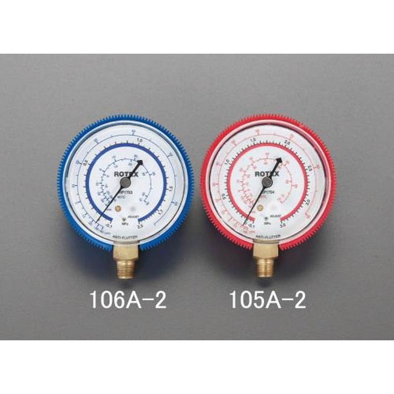 エスコ EA106A-2[R404A・R407C・R134a]φ68mm連成計 1個（ご注文単位1個）【直送品】
