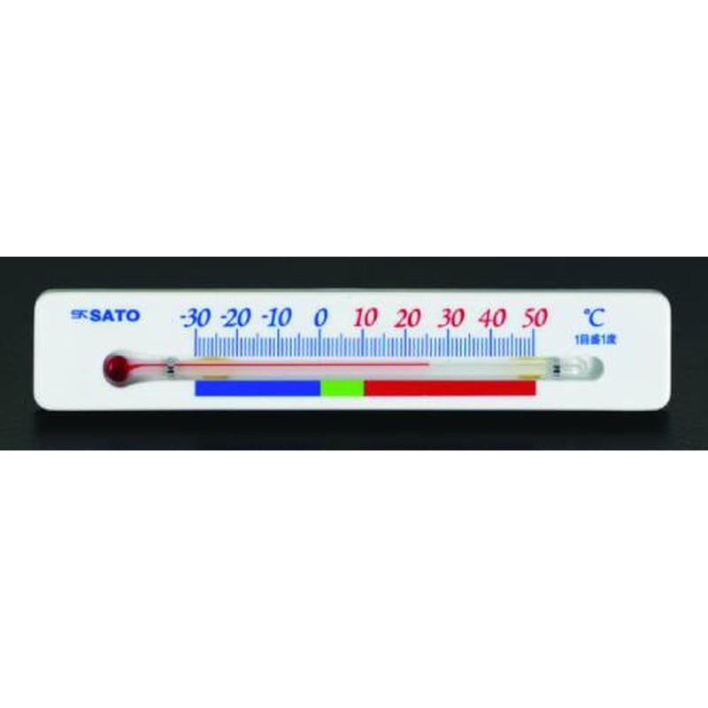 エスコ EA722CB-14 140x26x8mm冷蔵庫用温度計(マグネット付) 1個(ご注文単位1個)【直送品】