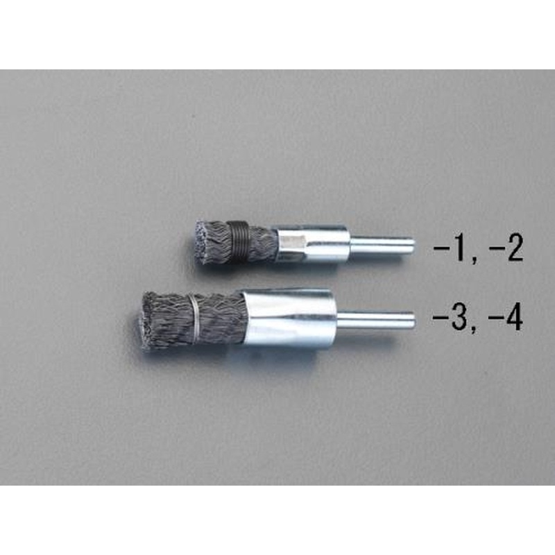 エスコ EA819BT-4 25mm/6.0mm軸軸付ブラシ(エンド型スチール製) 1個(ご注文単位1個)【直送品】