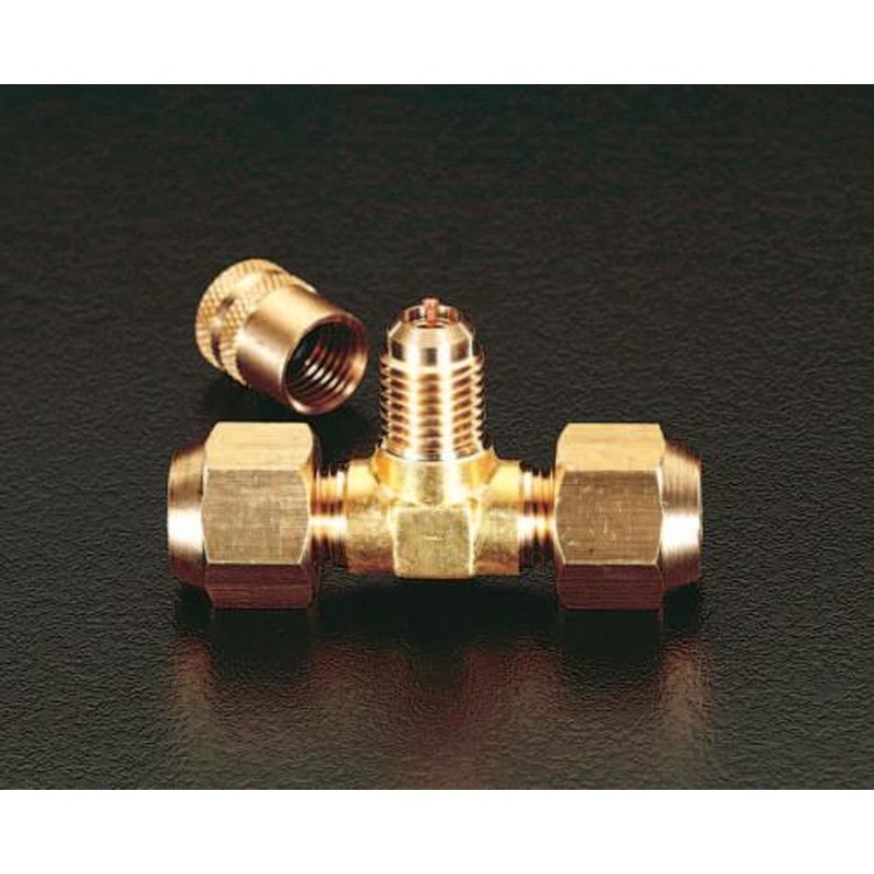 エスコ EA402F-12 F1/4”T型アクセスバルブ 1個(ご注文単位1個)【直送品】