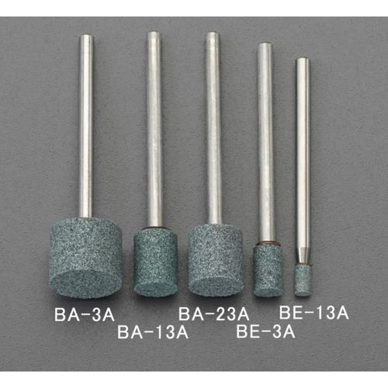 エスコ EA819BE-13A 3x5mm/3mm軸軸付砥石(緑) 1個（ご注文単位1個）【直送品】