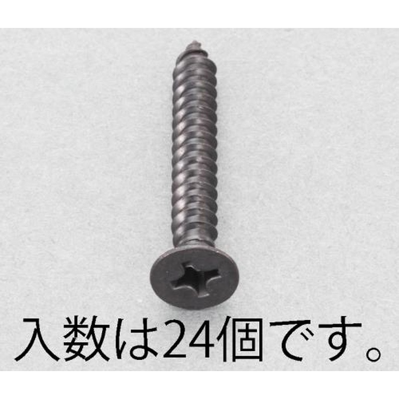 エスコ EA949AS-420 4x20mm皿頭タッピングビス(ステンレス/黒色/24本) 1個（ご注文単位1個）【直送品】