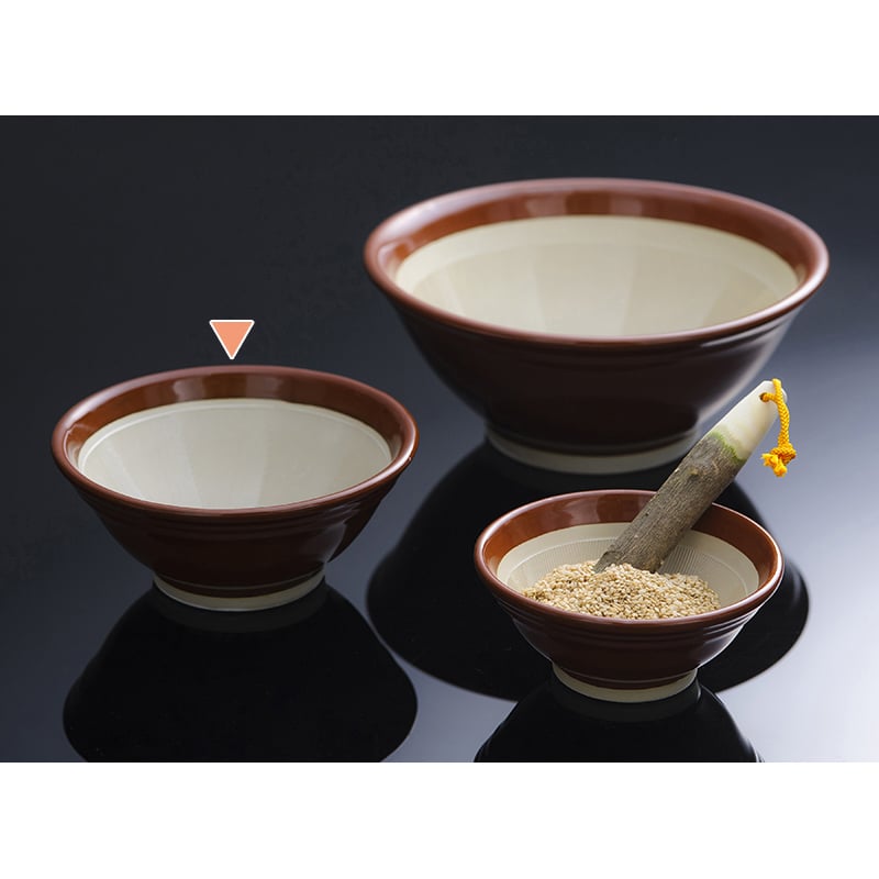 山下工芸 すり鉢 茶 5号 40576000 1個(ご注文単位1個)【直送品】