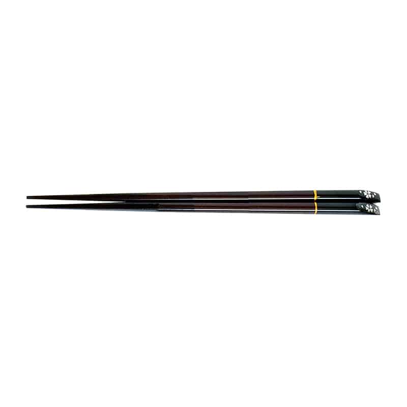 山下工芸 天削塗分木箸 舞花 黒 27026490 1組（ご注文単位1組）【直送品】