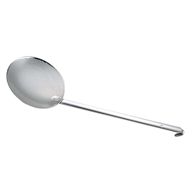 UK　18-8　パンチング 丸型カス揚（板ハンドル）17cm  1個（ご注文単位1個）【直送品】