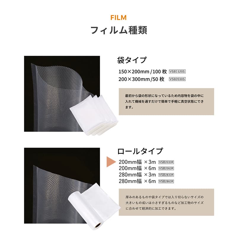 アスカ バキュームシーラーバッグ ロールタイプ 200mm×幅3m VSB2030R 1箱（ご注文単位1箱）【直送品】