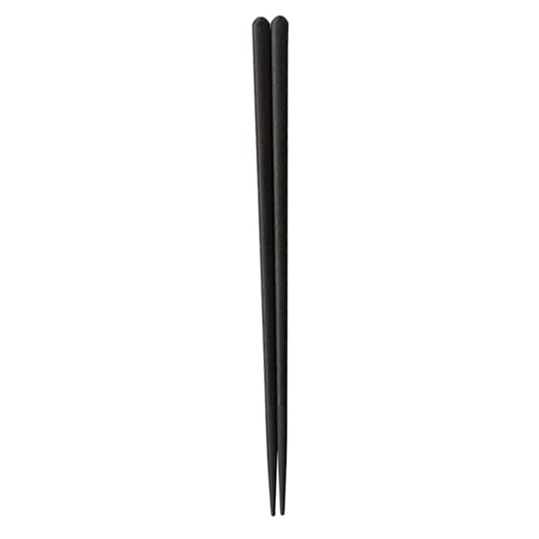 福井クラフト PBT樹脂箸 22.5cm 丸頭四角木目箸 黒OM 90030880 1組(ご注文単位1組)【直送品】