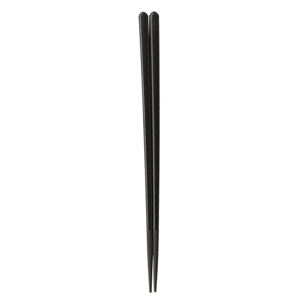 福井クラフト PBT樹脂箸 22.5cm 丸頭四角無地箸 黒OM 90030890 1組(ご注文単位1組)【直送品】