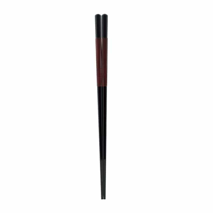 福井クラフト 糸巻き四角箸　22.5cm 黒／朱研帯 81018234 1組（ご注文単位1組）【直送品】