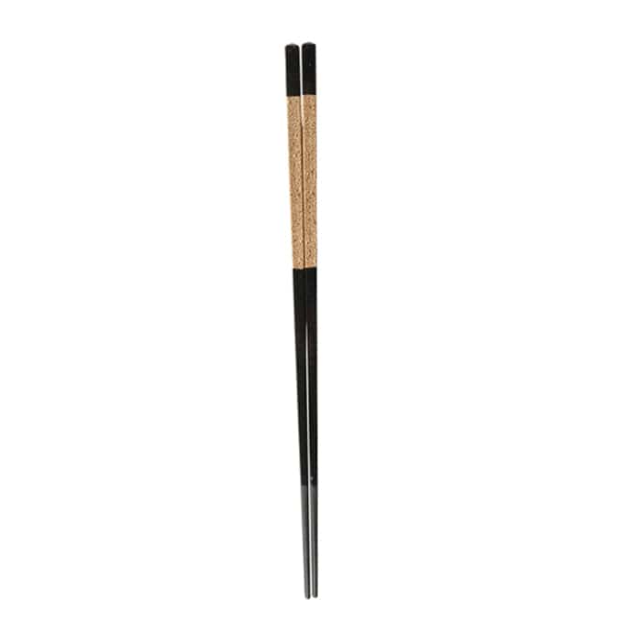 福井クラフト 錐頭四角木目細身箸　23.7cm 金盛り帯 30011210 1組（ご注文単位1組）【直送品】