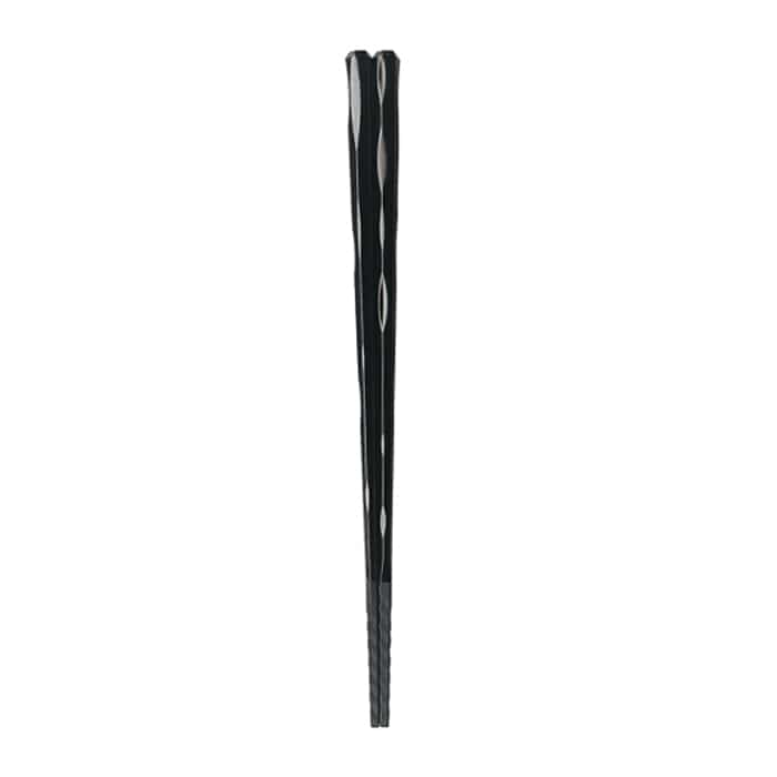 福井クラフト 六角一刀彫　麺泉箸　23cm 黒乾漆 62160770 1組（ご注文単位1組）【直送品】
