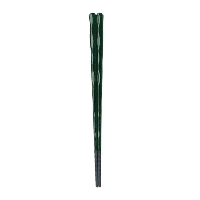 福井クラフト 六角一刀彫　麺泉箸　23cm 抹茶輝き 62160820 1組（ご注文単位1組）【直送品】