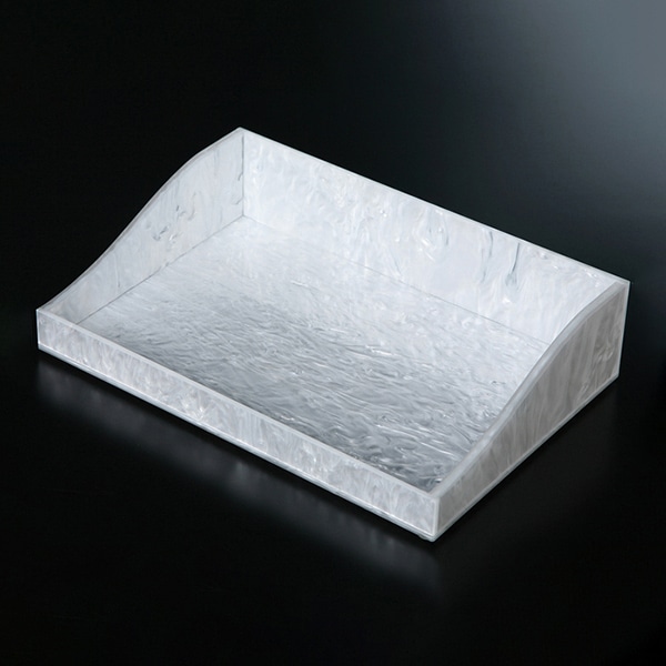 福井クラフト アメニティBOX ホワイト 氷紋OM 81014430 1個(ご注文単位1個)【直送品】