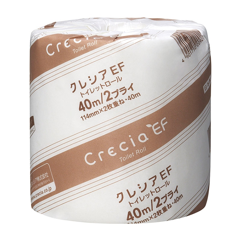 日本製紙クレシア クレシア EFトイレットロール 40m ダブル 20801 1個(ご注文単位80個)【直送品】