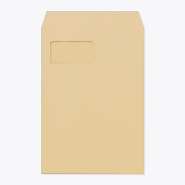 山櫻 封筒 角20窓付 スミ貼 クラフト85 CoC 〒枠なし LP-HL C1500 00562662 500枚/箱(ご注文単位1箱)【直送品】