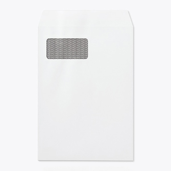 山櫻 封筒 角20窓付 スミ貼 ヨミニクイ白100 CoC 〒枠なし LP-HL C1600 00562663 500枚/箱(ご注文単位1箱)【直送品】