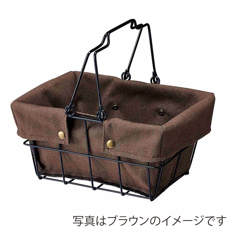 ストア・エキスプレス ワイヤーファブリックバスケット SS　アイボリー　 61-784-43-13 　12個/セット（ご注文単位1セット）【直送品】