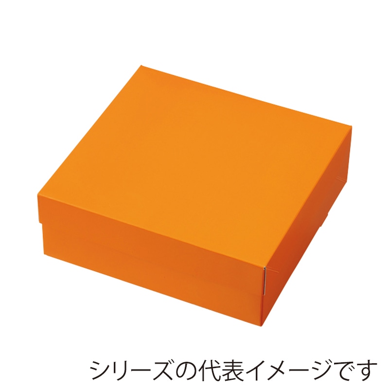テイクアウトボックス　PC-カラー　65 オレンジ　6号 1-032-25　50枚/包（ご注文単位2包）【直送品】