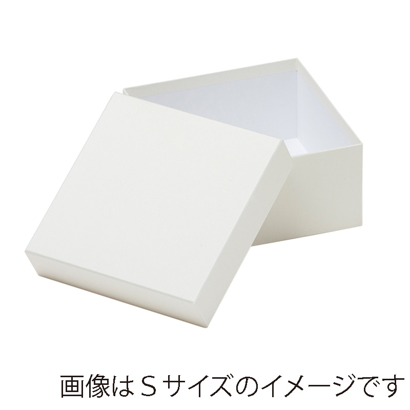 洋菓子箱 正方形フェザーギフトケース L ホワイト 1257 1個(ご注文単位50個)【直送品】