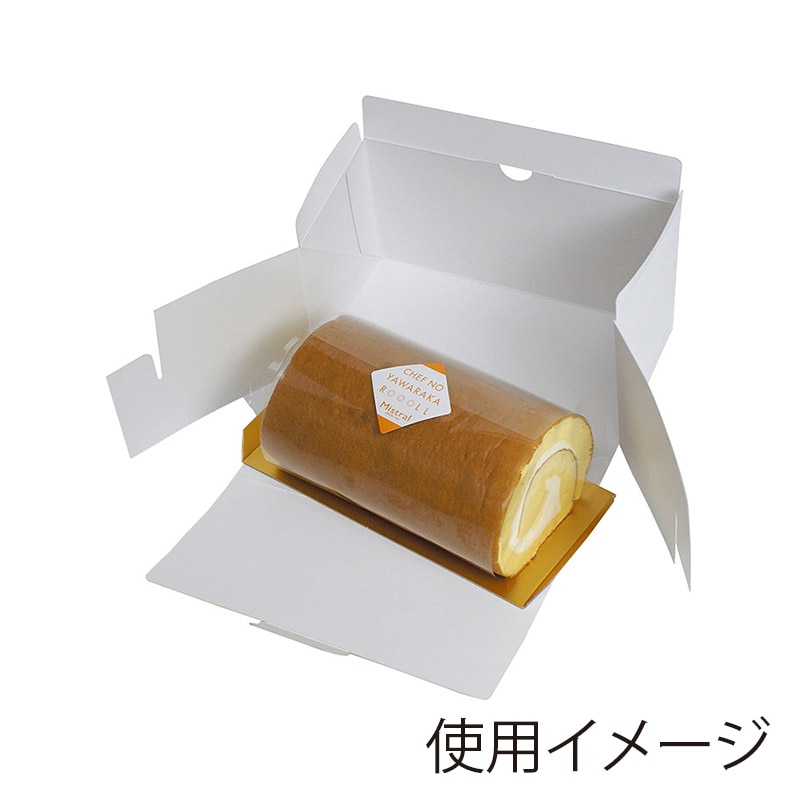 ヤマニパッケージ ロールケーキ箱　ロールBOX　6寸 金台紙付 20-420B 200セット/箱（ご注文単位1箱）【直送品】