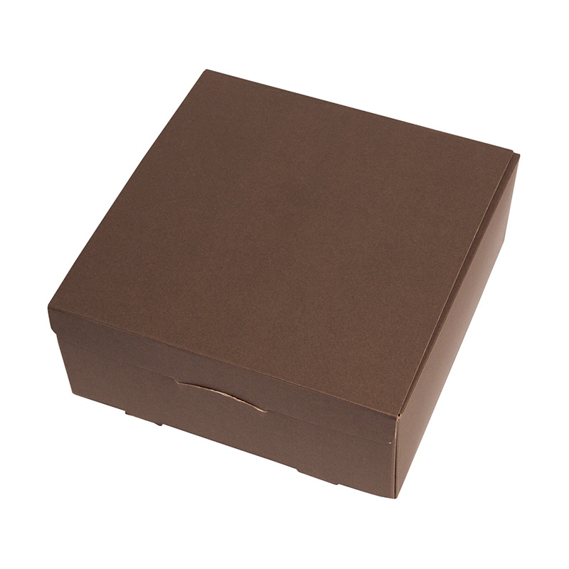 ヤマニパッケージ 洋菓子箱　マルチギフトBOX M　茶／オレンジ 20-786BO 50枚/包（ご注文単位2包）【直送品】