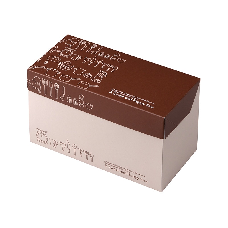 ヤマニパッケージ ロールケーキ箱 フードロール レシピ ブラウン 20-2227 200枚/箱(ご注文単位1箱)【直送品】
