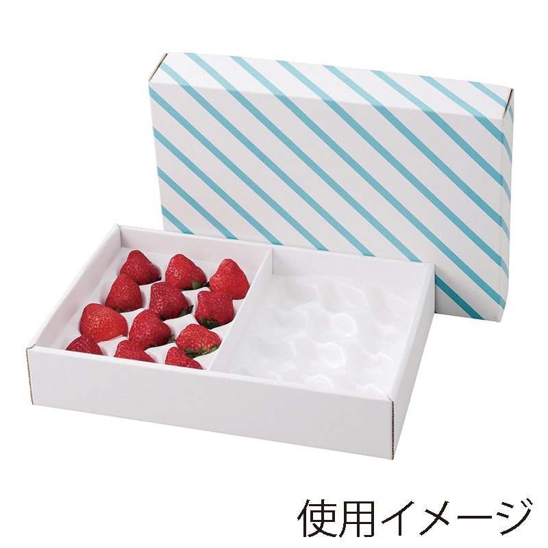 いちごホールトレー箱　イチゴクッション2Pカブセ箱  L-2251 25枚/束（ご注文単位2束）【直送品】