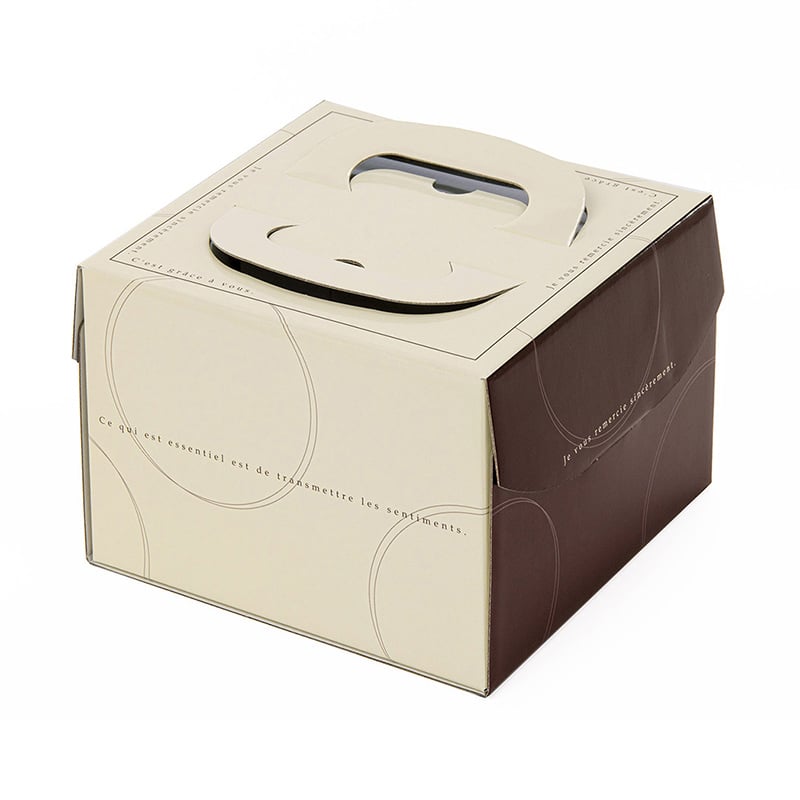 パッケージ中澤 ファンシーケーキボックス FB H130 マローネ 5寸 Q40230 100枚/袋（ご注文単位1袋）【直送品】
