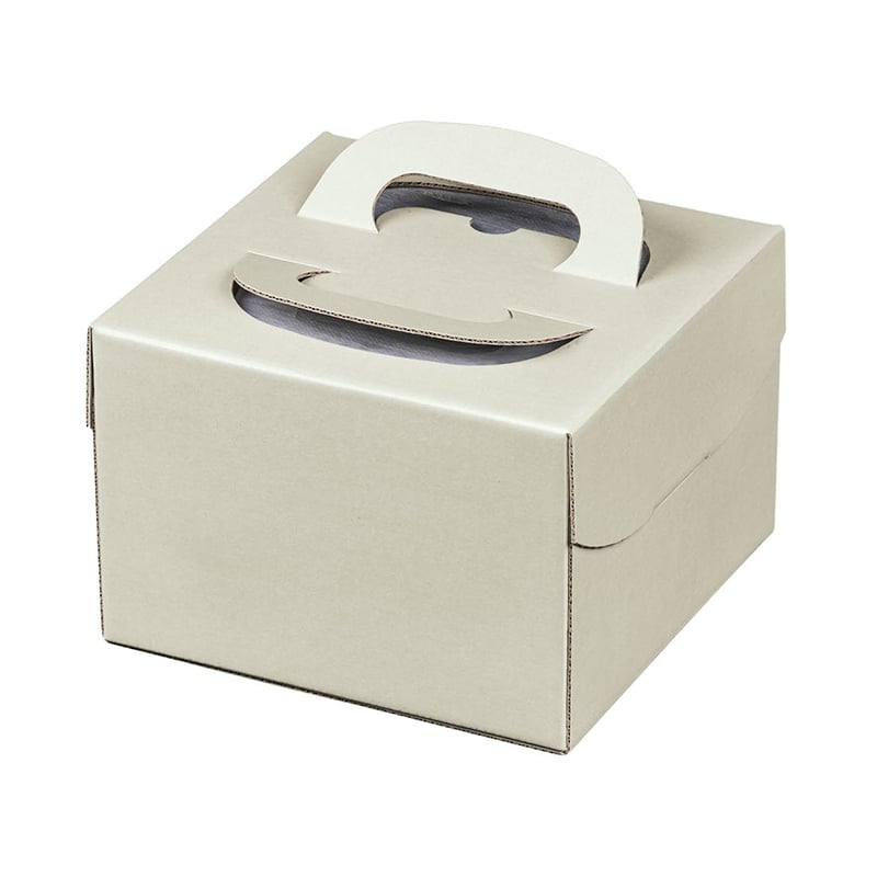 パッケージ中澤 ファンシーケーキボックス PFB H130 グレー 4.5寸 Q71520 100枚/袋（ご注文単位1袋）【直送品】