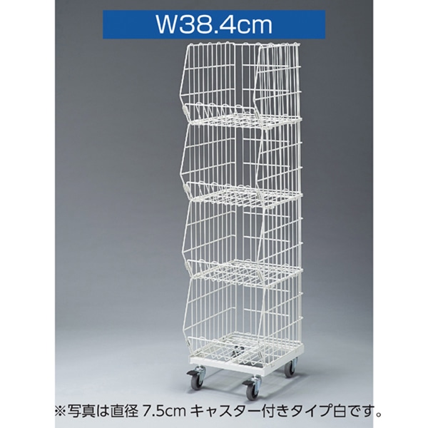ストア・エキスプレス ジャンブルバスケット　直径10cmキャスター付き W38.4cm　3段　黒 61-753-15-1 1台（ご注文単位1台）【直送品】