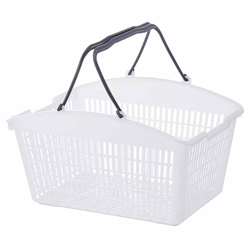 ストア・エキスプレス 山型買物カゴ 16リットル　ナチュラルグレー 61-802-45-1　10個入 1セット（ご注文単位1セット）【直送品】