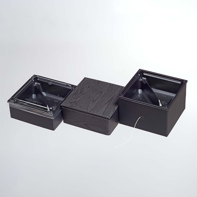 ヨシザワ お重容器　蒸熱BOX　三段重  KIT1タイプ 50個/ケース（ご注文単位1ケース）【直送品】