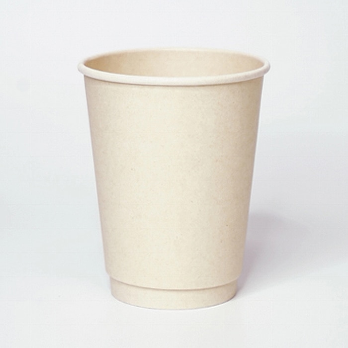 PLAバガス ダブルウォールカップ 12oz ナチュラルCG 500個/箱（ご注文単位1箱）【直送品】