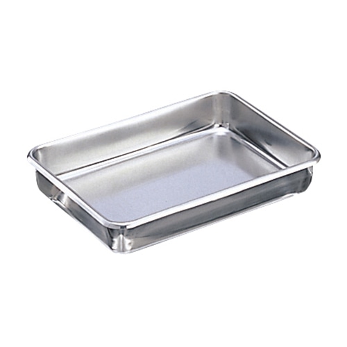 テーパー付ステンレスバット 3号 270×210×35mm 1枚(ご注文単位1枚)【直送品】