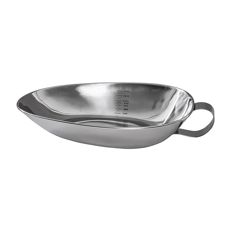 卵型膿盆 目盛付 1800cc 325×230×70mm 1個(ご注文単位1個)【直送品】