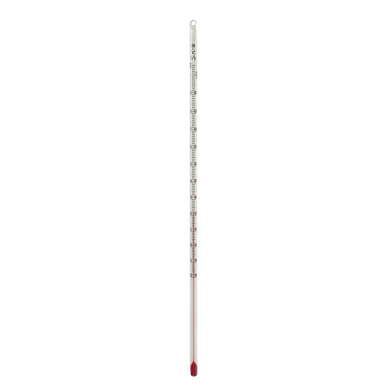 赤液棒状温度計 -20~105℃ 1/1 30cm 1本(ご注文単位1本)【直送品】
