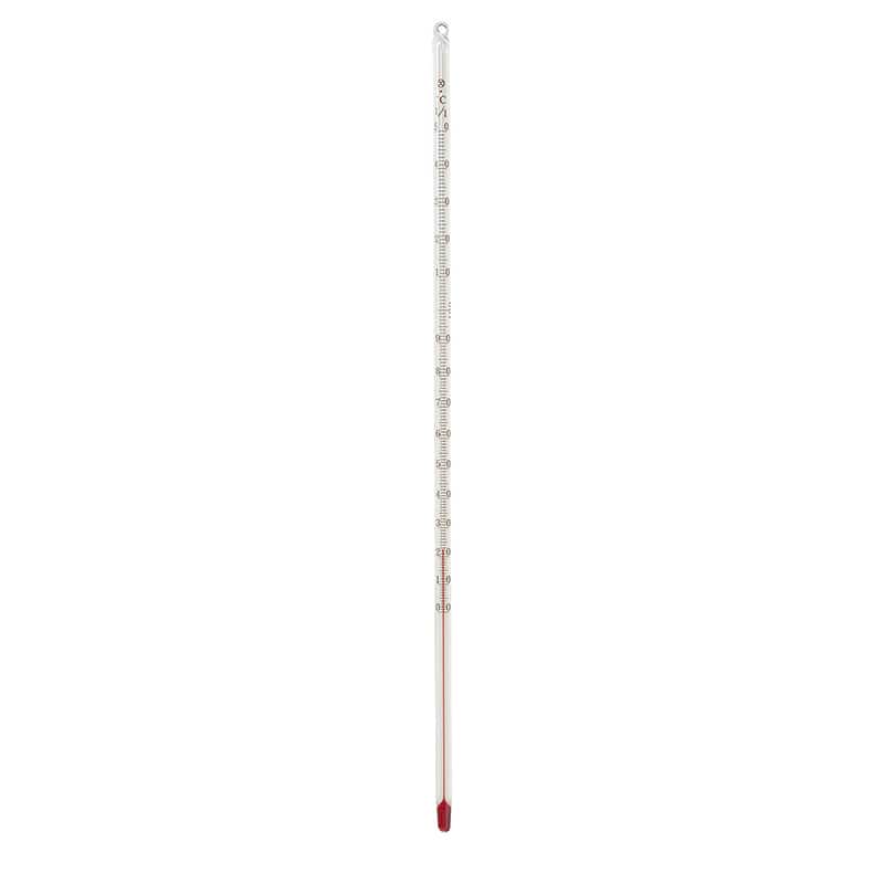 赤液棒状温度計 0~150℃ 1/1 30cm 1本(ご注文単位1本)【直送品】