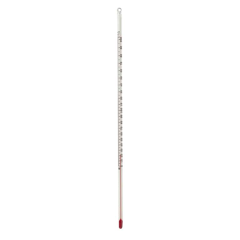 赤液棒状温度計 0~200℃ 1/1 30cm 1本(ご注文単位1本)【直送品】