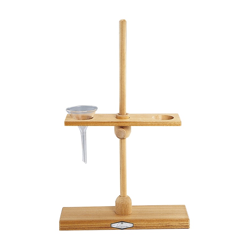 ロート台 木製 2穴 260×95×500mm 1個(ご注文単位1個)【直送品】