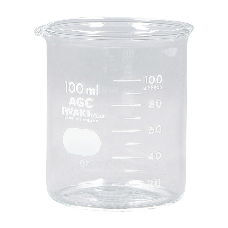 ビーカー　ガラス製　100ml　55×70mm   1個（ご注文単位1個）【直送品】