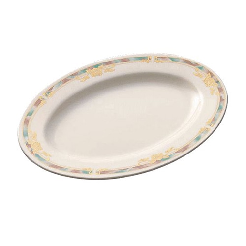 台和 メラミン食器 小判皿 中 華洛 CD-10-GKR 1枚(ご注文単位1枚)【直送品】