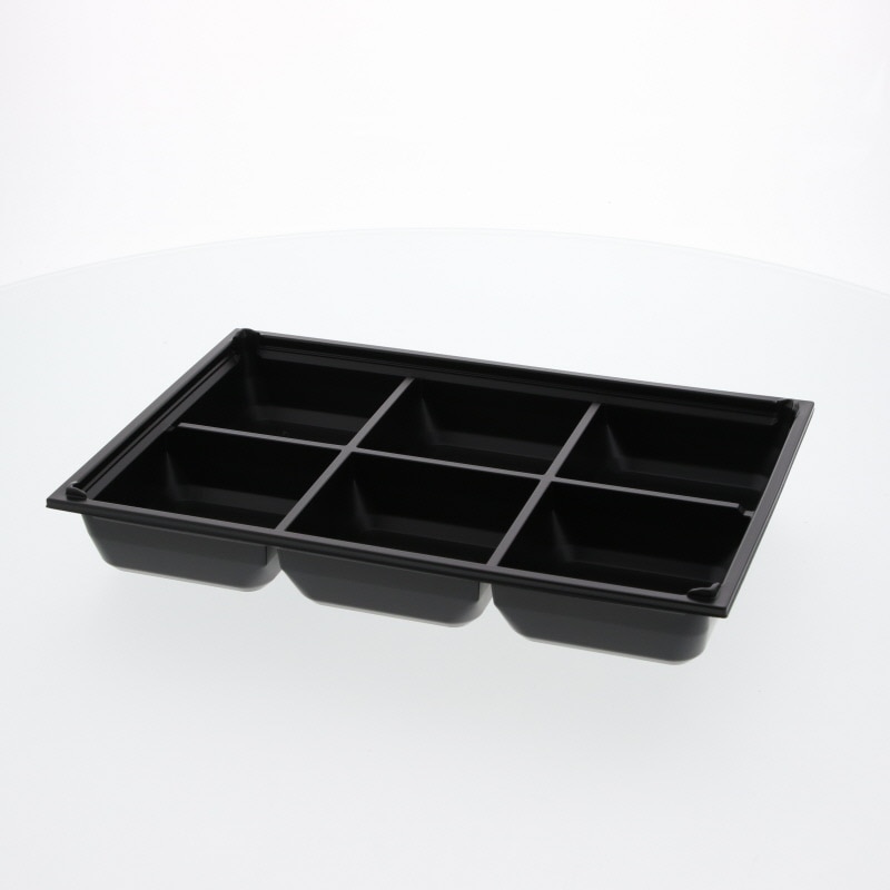 【オリジナル印刷】弁当容器　ワン折重 90×60 J－6　黒底　200枚　パーツのみ・名入れ不可
